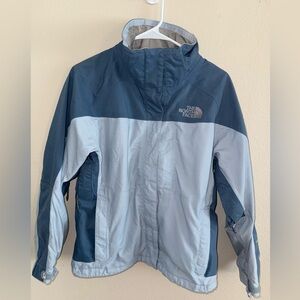 The North Face Women’s HyVent Cornflower Blue and Light Blue Zip Up Jacket Small